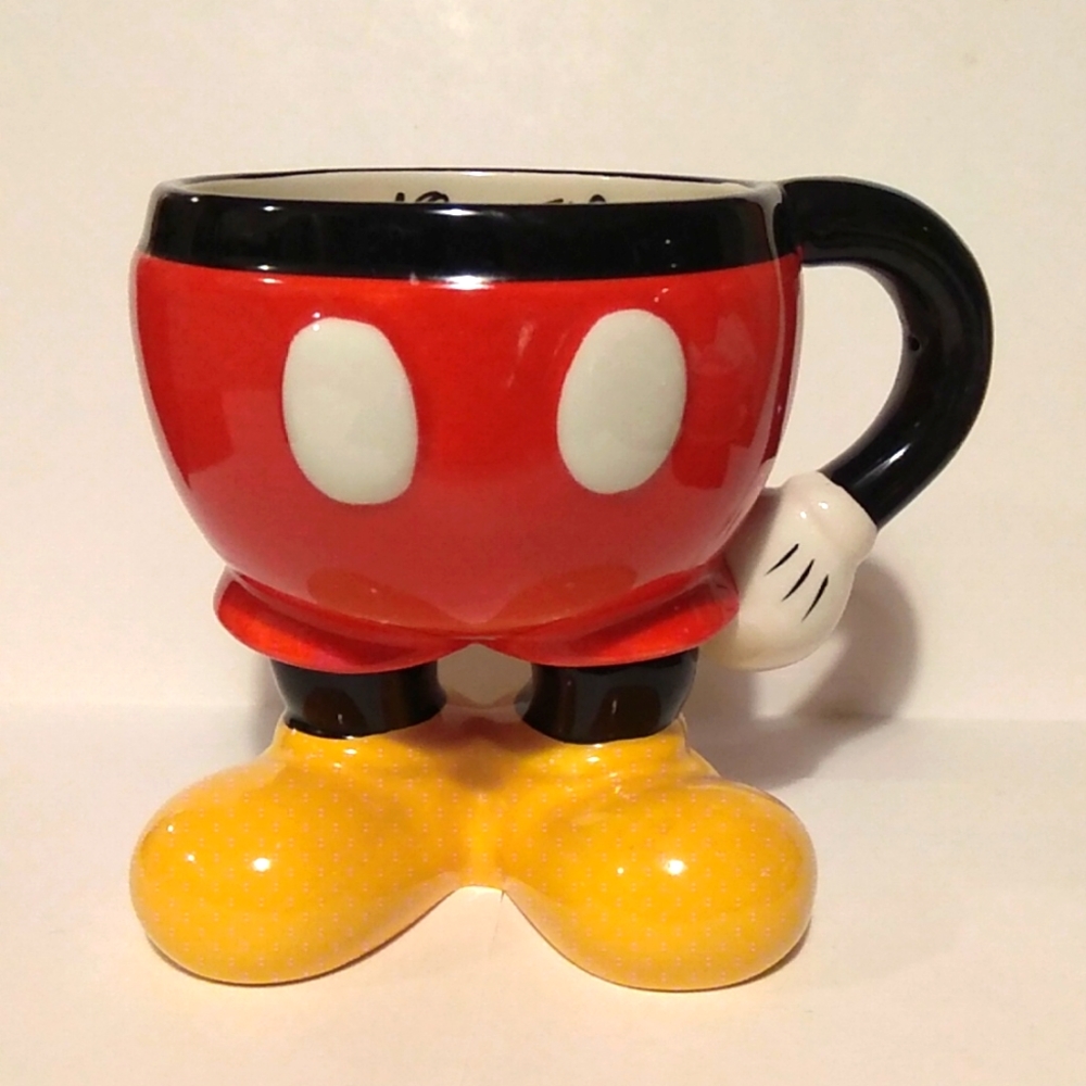 Vintage Mickey Mouse Sculpted Body Mug Disney